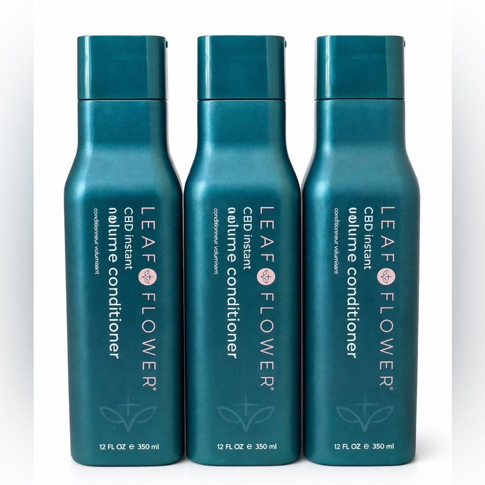Leaf & Flower CBD Instant Volume Conditioner 12 fl oz / 350ml x3 Set